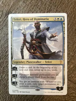 MTG Teferi, Hero of Dominaria White Border Mystery Booster 2 NM Free Shipping - Image 1