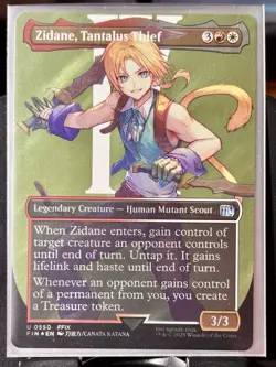 Zidane, Tantalus Thief (Borderless) - SURGE FOIL - MTG - FIN - 0550 - U ~ NM - Image 2
