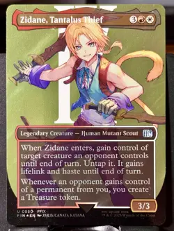 Zidane, Tantalus Thief (Borderless) - SURGE FOIL - MTG - FIN - 0550 - U ~ NM - Image 3