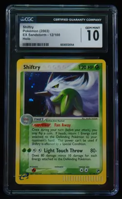 Shiftry 12 CGC Gem Mint 10 EX Sandstorm Pokemon Card - Image 1