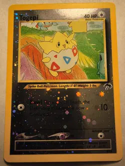 Pokemon Togepi 04/18 Southern Islands Reverse Holo Promo Basic Card 2001 - Image 1