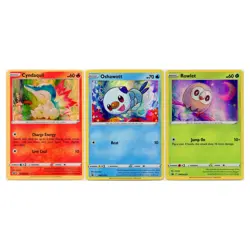 2022 Pokemon Cyndaquil Oshawott Rowlet SWSH Black Star Promo Set of 3 NM - Image 1