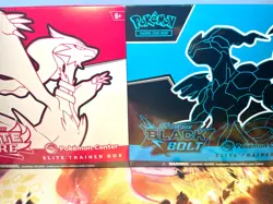Pokemon Center Black Bolt and White Flare ETB Set Factory Sealed New - Image 1