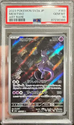 2023 Pokemon Japanese 151 Mewtwo AR Holo 183/165 PSA 10 Gem Mint - Image 1
