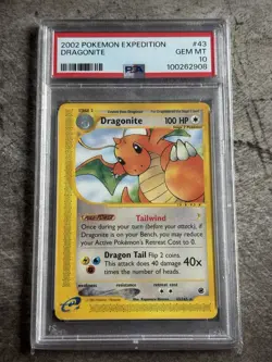 2002 Pokemon Expedition Dragonite #43 PSA 10 - Image 1