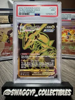 ◓Rayquaza VMAX TG29/TG30 SWSH Silver Tempest - Pokemon Secret Rare PSA 9◓ - Image 1