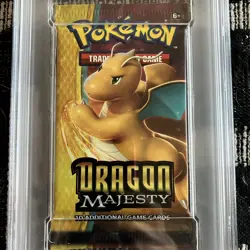 PSA 9 2018 DRAGON MAJESTY FOIL PACK POKEMON SUN & MOON DRAGONITE PACK ART - Image 2
