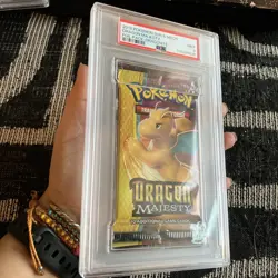 PSA 9 2018 DRAGON MAJESTY FOIL PACK POKEMON SUN & MOON DRAGONITE PACK ART - Image 3