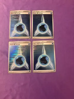 Pokemon TCG: Lot of [4] - Horizontal Holo Water Energy - Image 1
