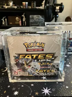 Pokemon 2016 XY Fates Collide Booster Box Sealed w/ Acrylic Case - Image 1