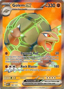 Pokemon TCG Golem ex 189/165 Sv: Scarlet & Violet 151 Holo NM (SKU 1-2) - Image 1