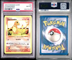 1999 POKEMON GAME #46 CHARMANDER SHADOWLESS PSA 8 - Image 3