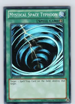 Yu-Gi-Oh TCG Mystical Space typhoon YS13-ENV12 1st Edition Super Rare Card NM - Image 1