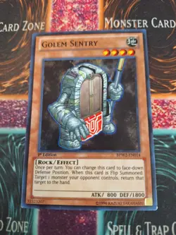 Yugioh Golem Sentry BPW2-EN014 Super Rare 1st Edition Near Mint - Image 1