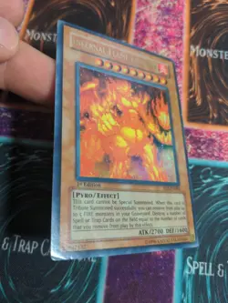Yu-Gi-Oh! Infernal Flame Emperor SD3-EN001 1st Edition Ultra Rare MP - Image 2