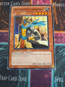 Yu-Gi-Oh! Gravekeeper's Commandant SDMA-EN017 Common 1st Ed Moderately Played - Image 4