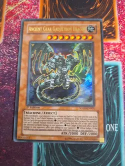 Yu-Gi-Oh! Ancient Gear Gadjiltron Dragon SD10-EN001 Ultra Rare 1st Edition MP - Image 1