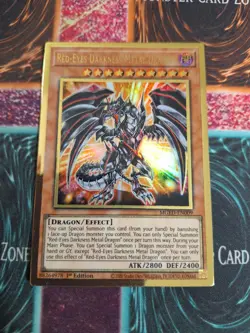 Yu-Gi-Oh! Red-Eyes Darkness Metal Dragon MGED-EN009 Premium Gold 1st Ed NM b2/ - Image 1