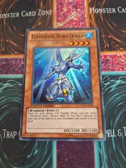 Yu-Gi-Oh! Elemental Hero Ocean CT07-EN018 Super Rare Limited Near Mint - Image 1