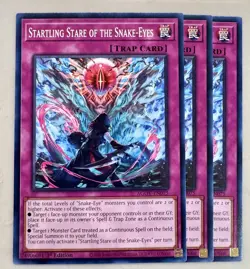 Yugioh! 3x Startling Stare of the Snake-Eyes AGOV-EN075 Common 1st Ed NM - Image 1