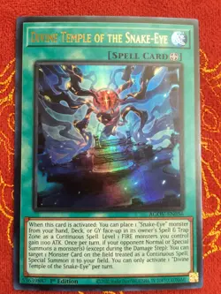 Divine Temple of the Snake-Eye Yugioh Age of Overlord AGOV-EN056 Ultra Rare LP - Image 1