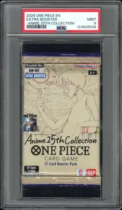 PSA 9 2025 BANDAI ONE PIECE EXTRA BOOSTER -ANIME 25TH COLLECTION- PACK FOIL - Image 1
