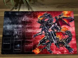 New Playmat Red-eyes Darkness Dragon CCG TCG Trading Card Game Mat + Free Bag - Image 1