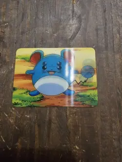 Pokemon 1998 Marill: 3D PROMO Card LENTICULAR Viz Video RARE - Image 1