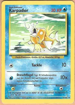 German Magikarp Karpador Base 1st Edition Pokemon 35/102 Card - Image 1