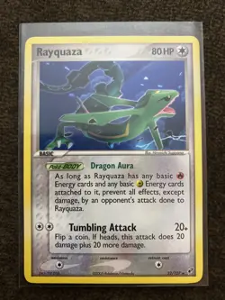 Rayquaza - EX Deoxys (22/107) - NON-HOLO Rare Pokemon Card - LP - Image 1