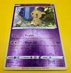 Mimikyu 080/196 Reverse Holo Rare SWSH11: Lost Origin Pokemon Card 2022 LP - Image 4