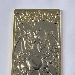 Vintage Pokemon 1999 CHARIZARD Burger King Promo 23k Gold Plated Trading Card - Image 2