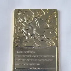 Vintage Pokemon 1999 CHARIZARD Burger King Promo 23k Gold Plated Trading Card - Image 5