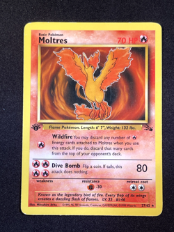Moltres 27/62 1st Edition Played Fossil Set 1999 Non-Holo Rare Pokemon Card NM - Image 1