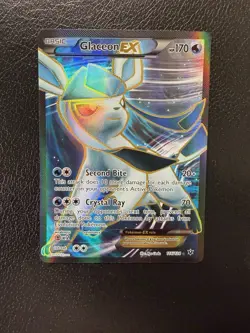 Pokemon TCG Glaceon EX Full Art Ultra Rare Holo Card XY Fates Collide 116/124 LP - Image 1