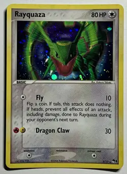 Rayquaza 3/17 (MP/BENT) Cosmos Holo Pop Series 1 2006 Pokemon Card - Image 1