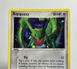 Rayquaza 3/17 (MP/BENT) Cosmos Holo Pop Series 1 2006 Pokemon Card - Image 4
