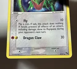 Rayquaza 3/17 (MP/BENT) Cosmos Holo Pop Series 1 2006 Pokemon Card - Image 5
