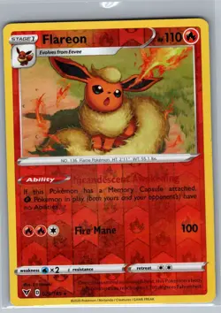 Flareon 026/185 Reverse Holo - SWSH04: Vivid Voltage - Pokemon Card - LP - Image 1