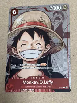 One Piece TCG 25th Premium Collection Alt Art Monkey.D.Luffy P-001 Promo Card NM - Image 1
