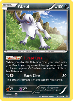 Absol 40/108 Roaring Skies Pokemon Card NM Reverse Holo - Image 1