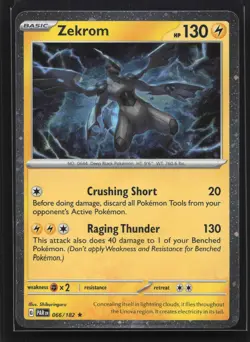Zekrom - (Cosmos Holo) Rare Miscellaneous Cards & Products 066/182 NM - Image 1