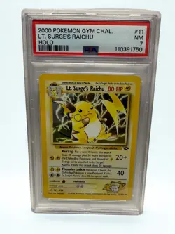 Pokemon WOTC Lt. Surge's Raichu Gym Challenge Holo Card 11/132 Unlimited Edition - Image 1