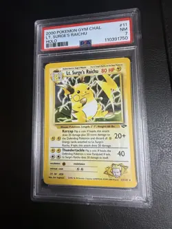 Pokemon WOTC Lt. Surge's Raichu Gym Challenge Holo Card 11/132 Unlimited Edition - Image 3