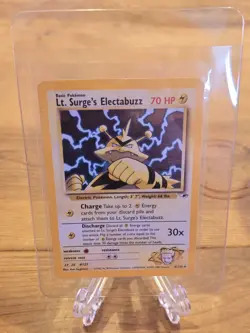 LT. SURGE'S ELECTABUZZ 006/132 Gym Heroes Pokemon Card Holo WOTC - Image 1