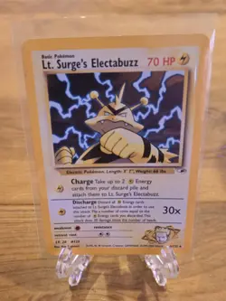 LT. SURGE'S ELECTABUZZ 006/132 Gym Heroes Pokemon Card Holo WOTC - Image 3