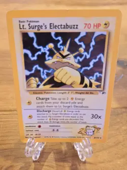 LT. SURGE'S ELECTABUZZ 006/132 Gym Heroes Pokemon Card Holo WOTC - Image 5