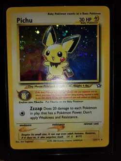 Pichu - 12/111 - Pokemon Neo Genesis Unlimited Holo Rare Card WOTC NM - Image 1