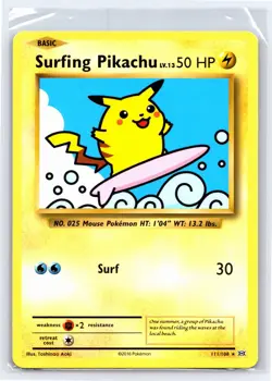Pokemon TCG Pokemon Surfing Pikachu Pikachu Secret Rare Regular - MP - Image 1