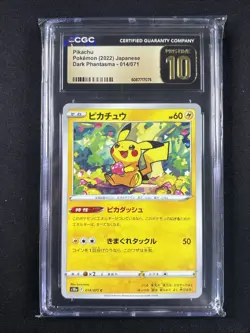 CGC 10 Pristine Pikachu 014/071 Dark Phantasma s10a Pokemon Card - Image 1